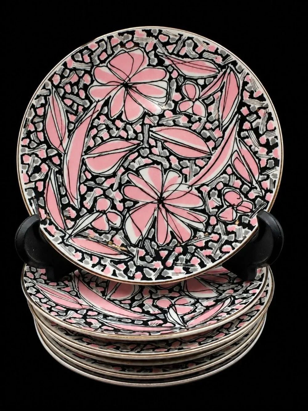 1954 Noritake Nippon Toki Kaisha Japan Floral Plates Set 6 6